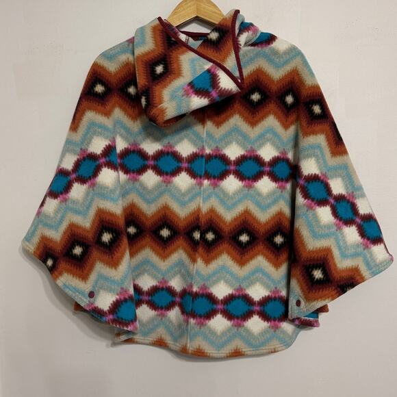 Patagonia Women's Lightweight Synchilla Fleece Poncho - Cinder Red Size XS/S - Picture 4 of 7